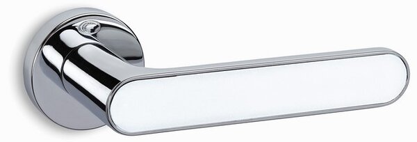 Cobra Kování Model 2195 (chrom lesk/ bílá) Provedení: WC - klika/klika s otvorem pro WC, koupelna
