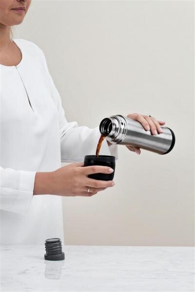 Termoska Boom Hot, 500ml, XD Design, stříbrná/černá
