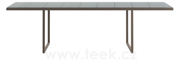 Tribu Jídelní stůl Nox, Tribu, obdélníkový 264x99x74 cm, rám lakovaná nerez wenge, deska glazovaný lávový kámen barva linen