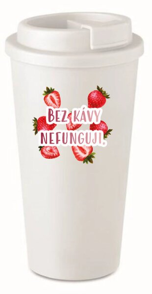 Personalizovaný cestovní termohrnek s ovocem a textem