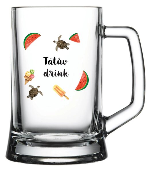 Personalizovaná pivní sklenice s letním mixem