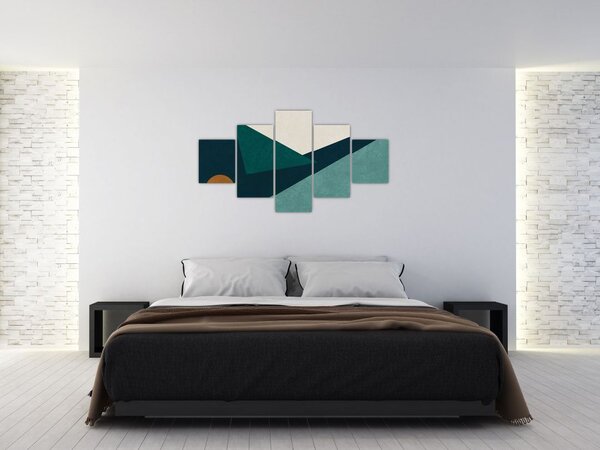 Obraz - Kubistická abstrakce (125x70 cm)