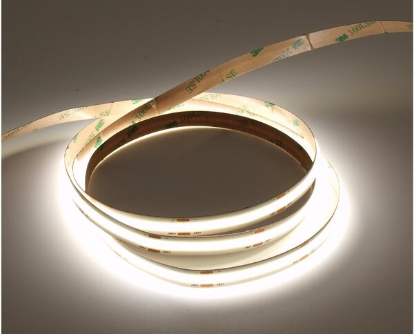 LED pásek COB, 6500K, Ra >90, 12W/m, 24VDC, 10mm, 480LED/m Délka: 1m