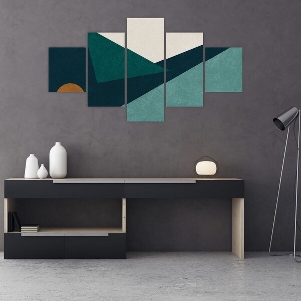 Obraz - Kubistická abstrakce (125x70 cm)