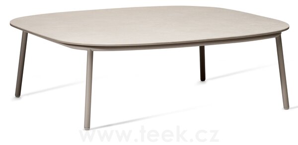 Tribu Konferenční stolek Tosca, Tribu, oválný 98x86x31,5 cm, rám lakovaná nerez linen, deska keramika barva dle vzorníku
