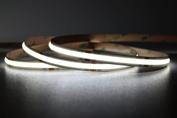 LED pásek COB, 6500K, Ra >90, 12W/m, 24VDC, 10mm, 480LED/m Délka: 1m