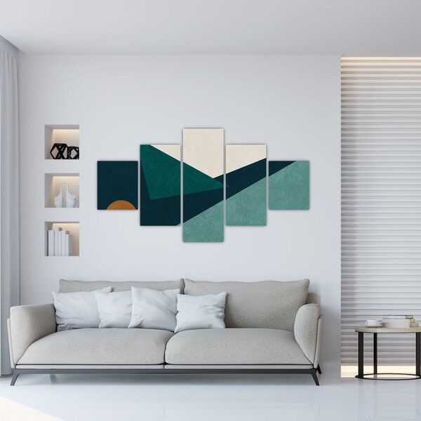 Obraz - Kubistická abstrakce (125x70 cm)