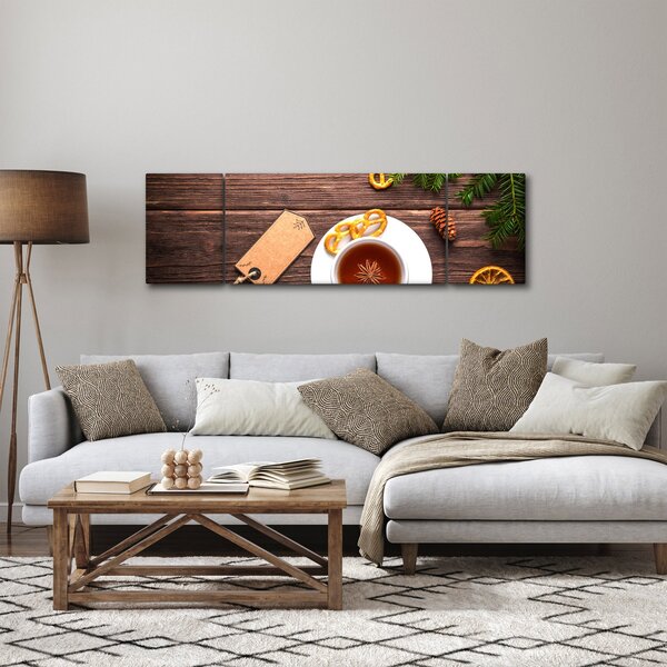 Obraz - hrníček s dekoracemi (170x50 cm)