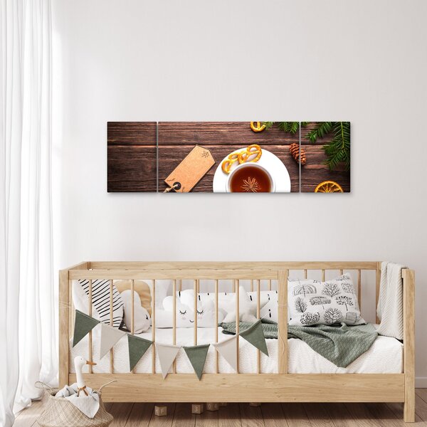 Obraz - hrníček s dekoracemi (170x50 cm)