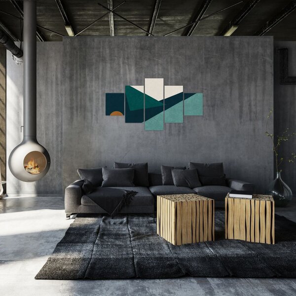 Obraz - Kubistická abstrakce (125x70 cm)