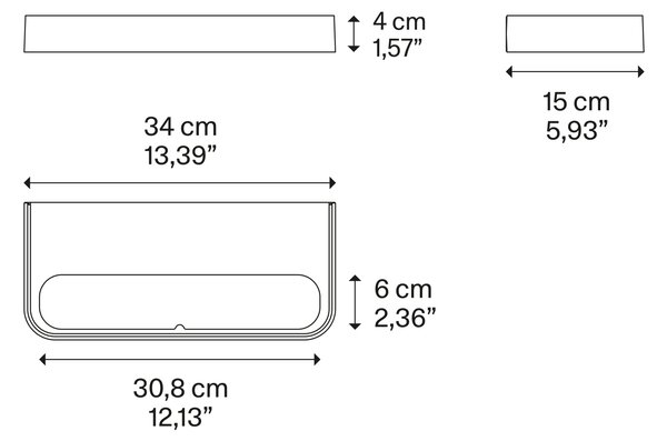Lodes Nástěnné LED svítidlo SHIFT, 32,5W, š. 34 cm, CRI90 Barva: Bílá, Teplota světla: 2700K - teplá bílá, Stmívání, řízení: TRIAC