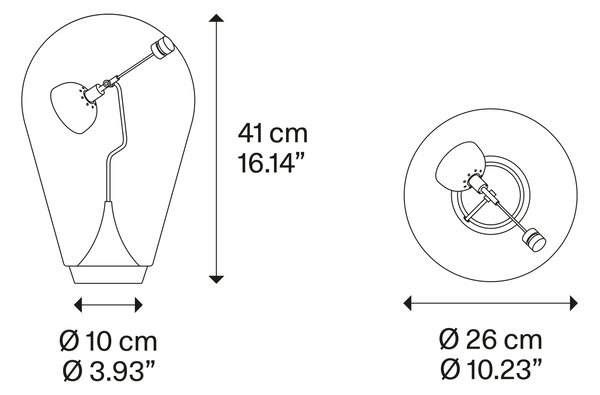 Lodes Stolní LED lampa BLOW, 4,5W, v. 41 cm, CRI90