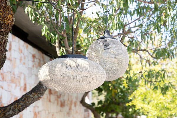 Tribu Venkovní závěsná LED lampa Monsieur Ellipse, Tribu, průměr 40 cm, barva linen