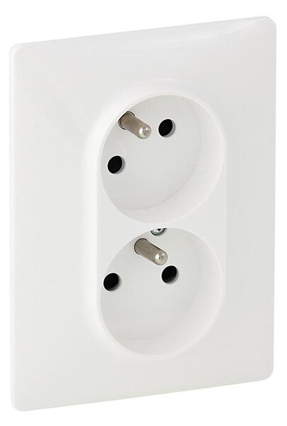 Legrand 753186 - Zásuvka domovní VALENA LIFE 250V/16A 2x2P+T bílá