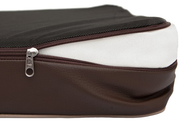 Doggy Matrace pro psy Premium VISCO, hnědá/hnědá eko kůže Velikost: M - 80 x 54 x 8cm