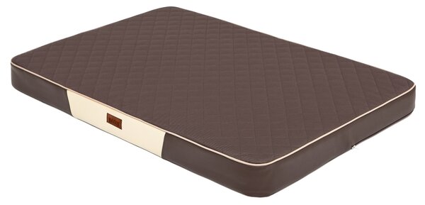Doggy Matrace pro psy Premium VISCO, hnědá/hnědá eko kůže Velikost: M - 80 x 54 x 8cm