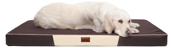 Doggy Matrace pro psy Premium VISCO, hnědá/hnědá eko kůže Velikost: M - 80 x 54 x 8cm