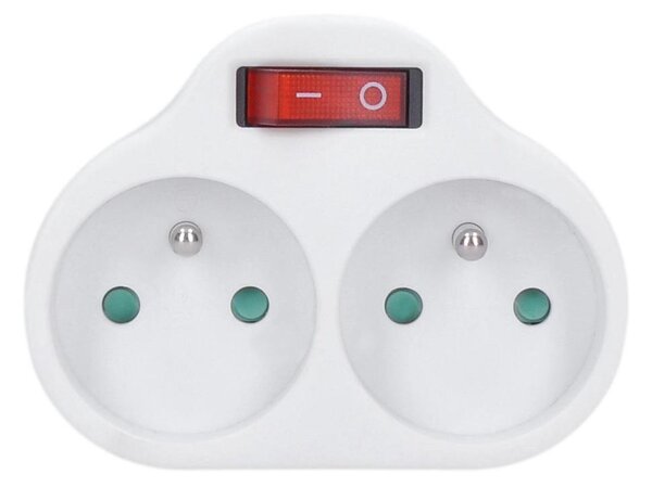 Solight P97 - Rozbočovací zásuvka s vypínačem 2x10A/230V