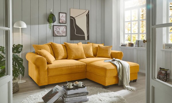 ROHOVÁ SEDAČKA, textil, žlutá Landscape - Sedací soupravy