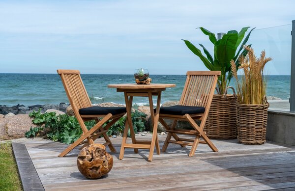 -25 % Dny MOMENTI– Nordic Living Teakový zahradní bistro stolek Koby 70 cm