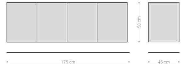 DELIFE Komoda Imara 175 cm mango hnědá 2 dvířka 3 zásuvky závěsná