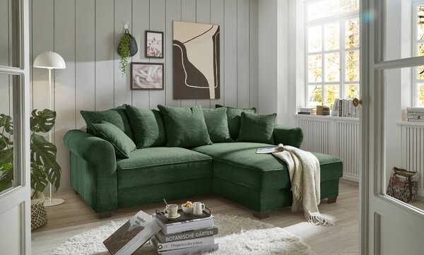 ROHOVÁ SEDAČKA, textil, tmavě zelená Landscape - Sedací soupravy