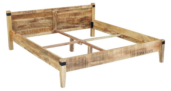 SOB Nábytek - Postel z masivu 180x200 Havanna dřevo mango - SOBHA-01