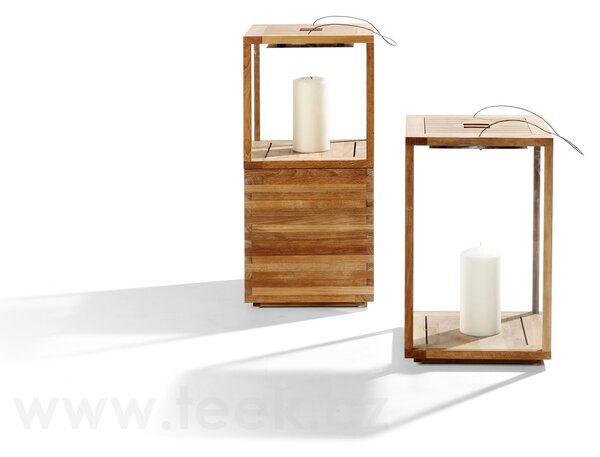 Tribu Teakový podstavec pod svítilnu 33x33x37 cm, Tribu, teak