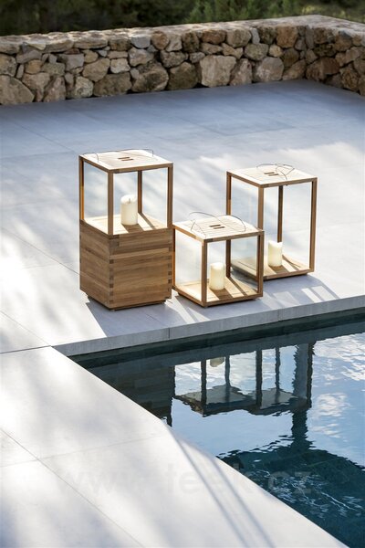 Tribu Teakový podstavec pod svítilnu 33x33x37 cm, Tribu, teak
