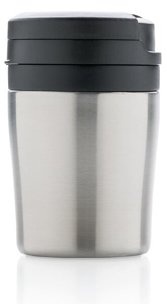 Cestovní termohrnek do kávovaru s ouškem, 160ml, XD Design, stříbrný