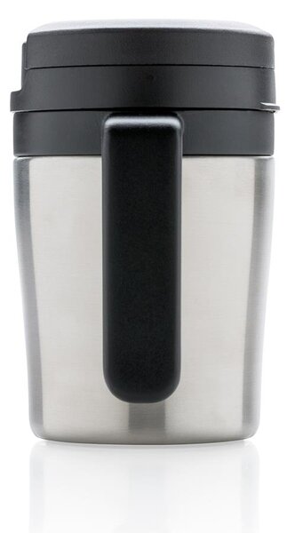 Cestovní termohrnek do kávovaru s ouškem, 160ml, XD Design, stříbrný