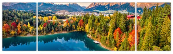 Obraz - Jezero Urisee, Rakousko (170x50 cm)