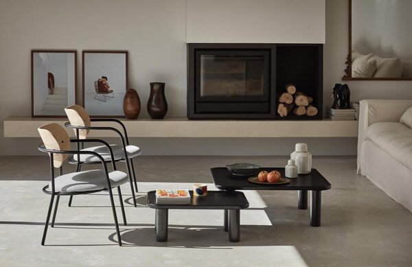 -25 % Dny MOMENTI– Černý dřevěný set konferenčních stolků Teulat Nest 79/49 x 79/49 cm