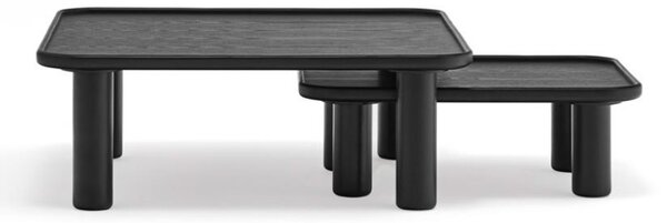 -25 % Dny MOMENTI– Černý dřevěný set konferenčních stolků Teulat Nest 79/49 x 79/49 cm