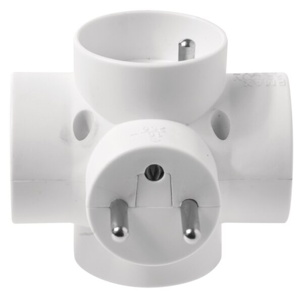 Rozbočovací zásuvka 4x10A/250V kulatá