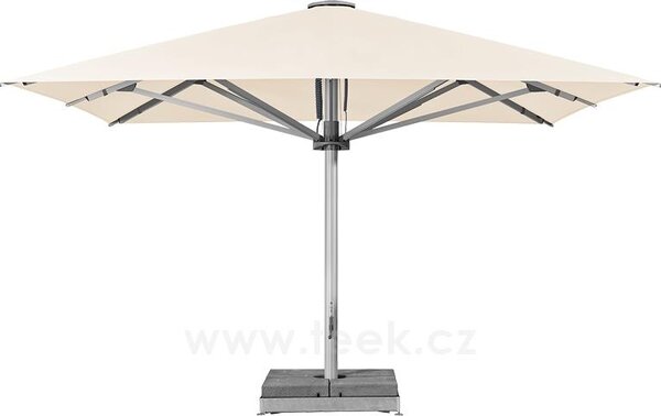 Glatz Profesionální slunečník Palazzo Style, Glatz, čtvercový 400x400 cm (4x4 m), barva dle vzorníku, rám eloxovaný hliník, potah akryl 300 g/m2, ovládání klikou