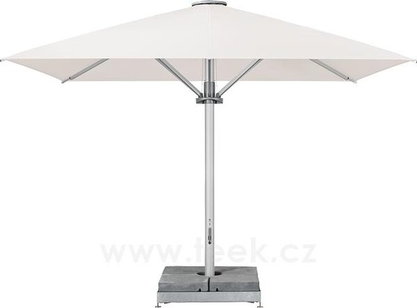 Glatz Profesionální slunečník Palazzo Style, Glatz, čtvercový 400x400 cm (4x4 m), barva dle vzorníku, rám eloxovaný hliník, potah akryl 300 g/m2, ovládání klikou