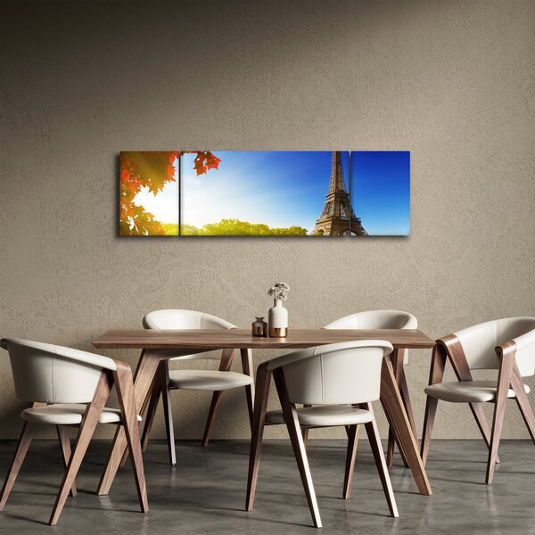 Obraz - podzim v Paříži (170x50 cm)