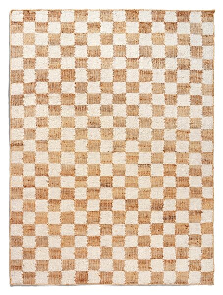 Koberec Check Wool Jute 140 × 200 cm