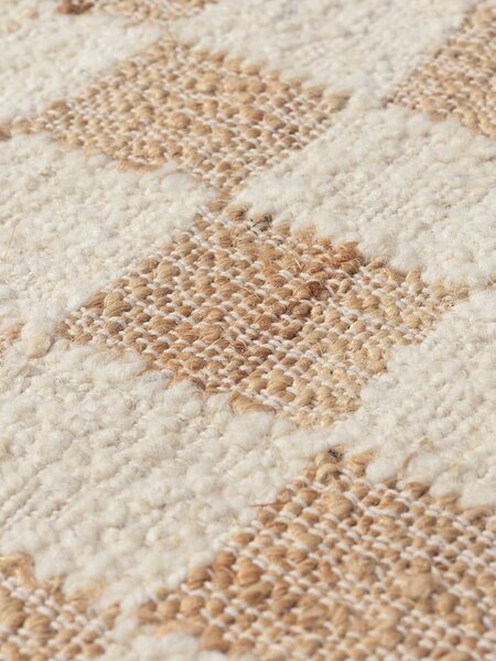 Koberec Check Wool Jute 140 × 200 cm