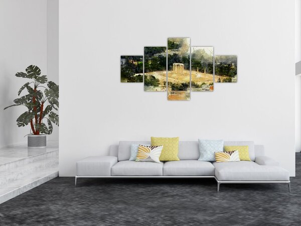 Obraz - Chrám Dia, Athény, Řecko (125x70 cm)