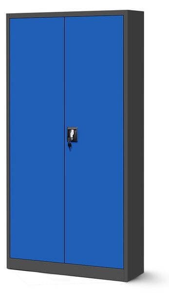 Plechová policová skříň model JAN antracitovo-modrá JAN NOWAK ER-9ERY-6NRW