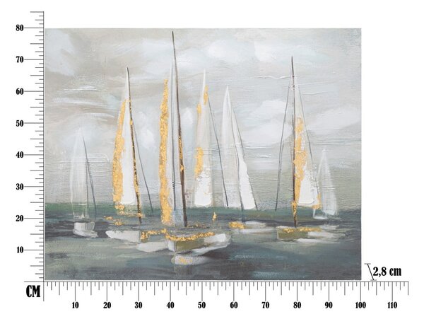 Obraz 100x80 cm Gold Boat - Mauro Ferretti