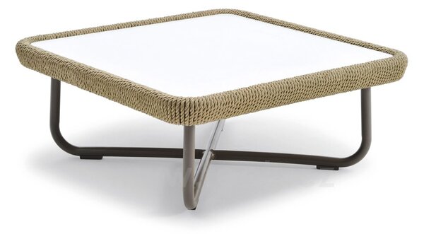 Varaschin Hliníkový konferenční stolek Babylon, Varaschin, čtvercový 99x99x30 cm, rám hliník barva dle vzorníku, deska HPL kat. A barva antracite