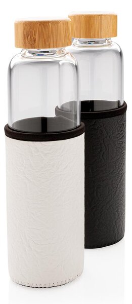 Skleněná láhev na vodu s ochranným rukávcem, 550ml, XD Design, bílá