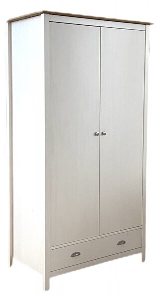 SOB Nábytek - Šatní skříň masiv borovice Jade bílá - F03737