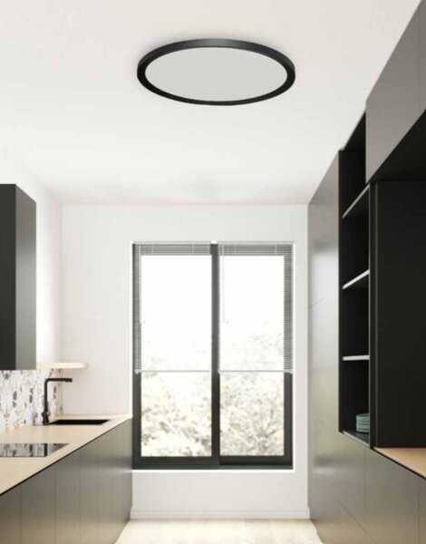 Palnas Smart stropní LED svítidlo HELA, ø 40 cm, 3000-4000K Barva: Černá, Stmívání, řízení: ON/OFF (bez stmívání)