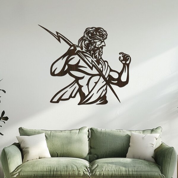 Dřevěná dekorace ZEUS | Rozměry (cm): 40x35 | Zvolte barvu dekoru: Černá