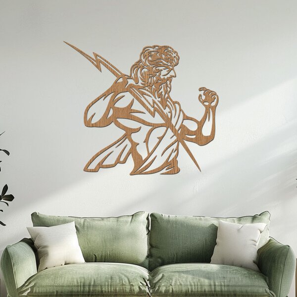 Dřevěná dekorace ZEUS | Rozměry (cm): 40x35 | Zvolte barvu dekoru: Černá