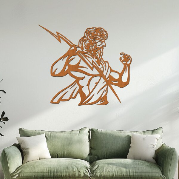 Dřevěná dekorace ZEUS | Rozměry (cm): 40x35 | Zvolte barvu dekoru: Černá
